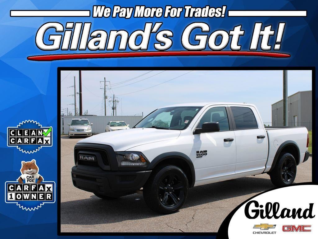 2024 RAM 1500 Classic Warlock in White — front three-quarter view