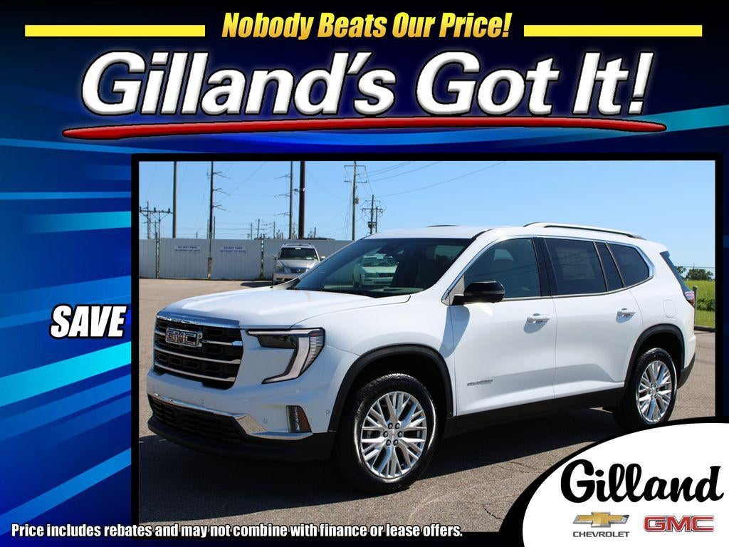 2026 GMC Acadia Elevation in Summit White — front three-quarter view