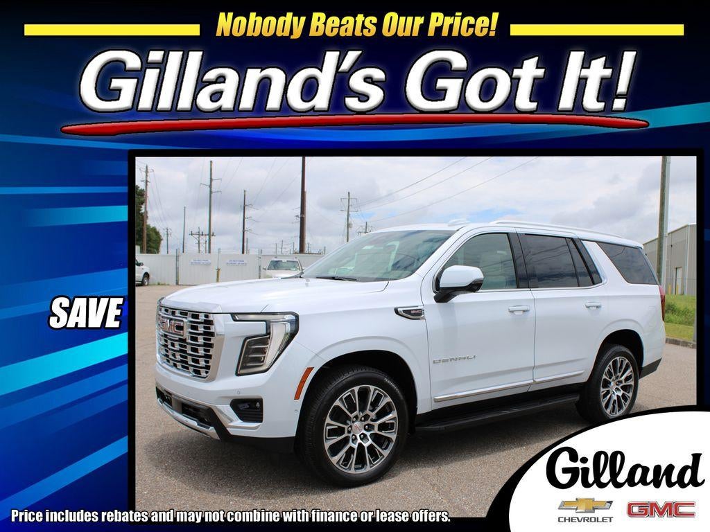 2026 GMC Yukon Denali in Glacier White Tricoat — front three-quarter view