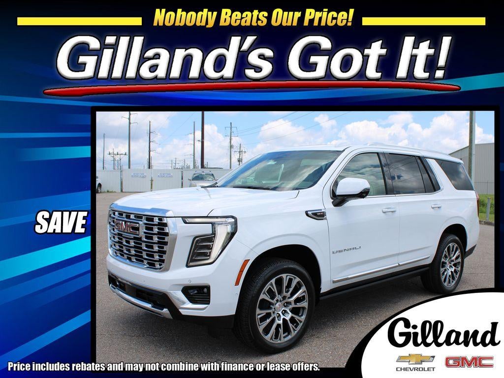 2026 GMC Yukon Denali in Summit White — front three-quarter view