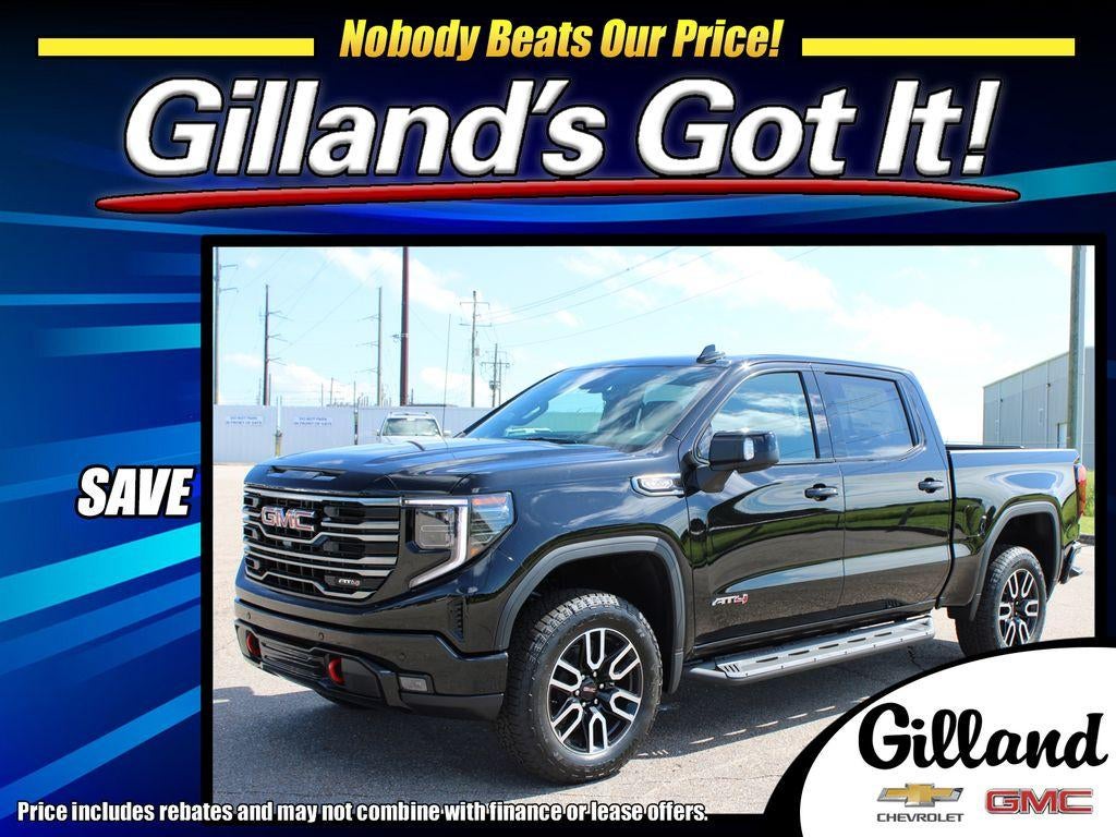 2026 GMC Sierra 1500 AT4 in Onyx Black — front three-quarter view