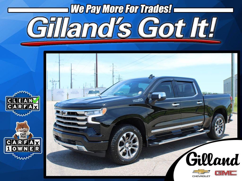 2024 Chevrolet Silverado 1500 High Country in Black — front three-quarter view