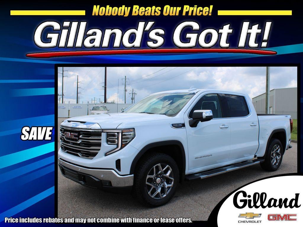 2026 GMC Sierra 1500 SLT in Glacier White Tricoat — front three-quarter view