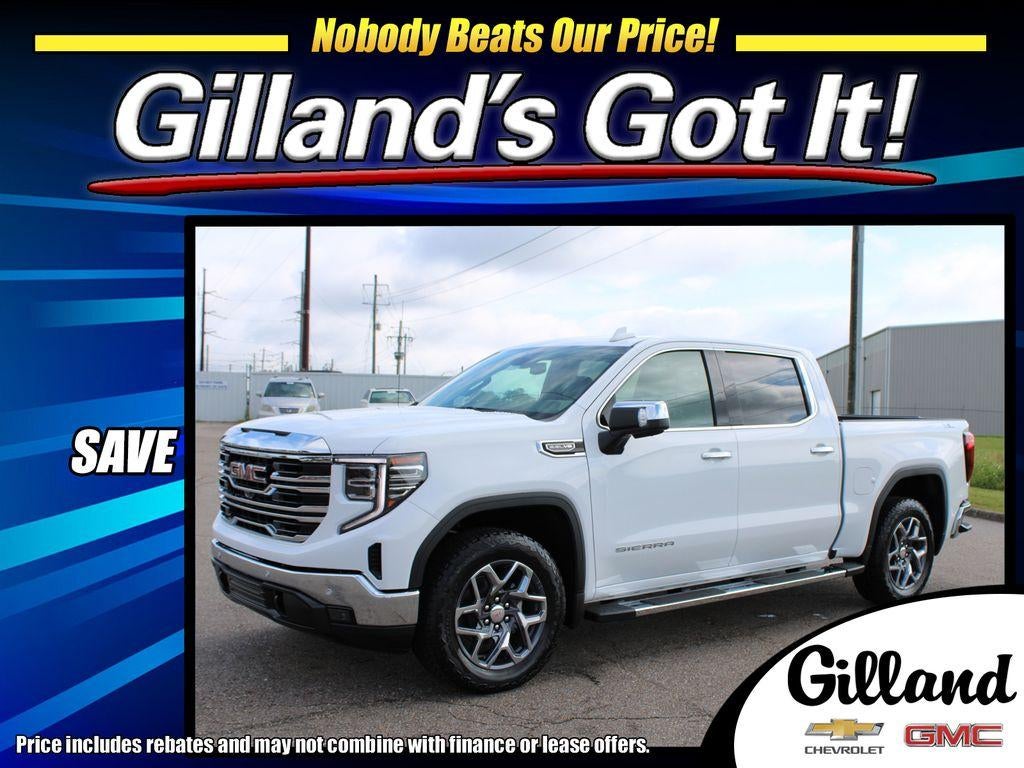 2026 GMC Sierra 1500 SLT in Summit White — front three-quarter view