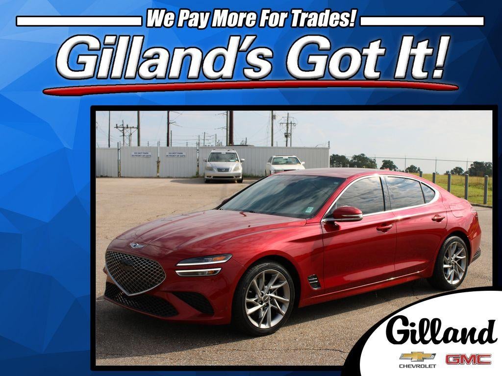 2022 Genesis G70 2.0T in Red — front three-quarter view